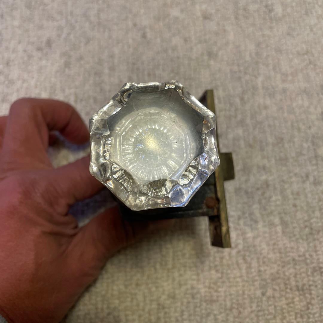 アンティーク ガラス ドアノブ