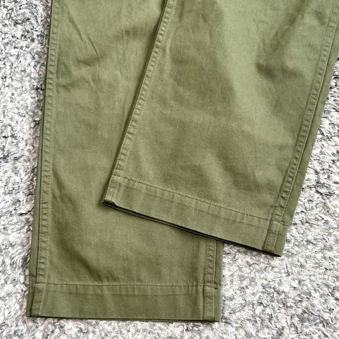美品 完売 スピックアンドスパン ルーズベイカーパンツ カーキ サイズ40