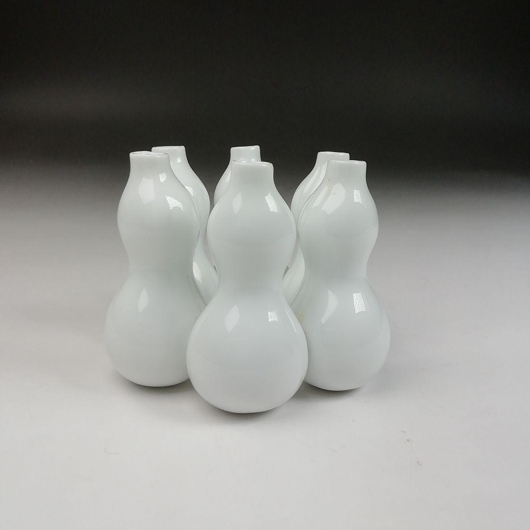 Ｔ７９６　蓋置　『平戸白磁　六瓢』『横石喜助 造』　共箱　茶道具