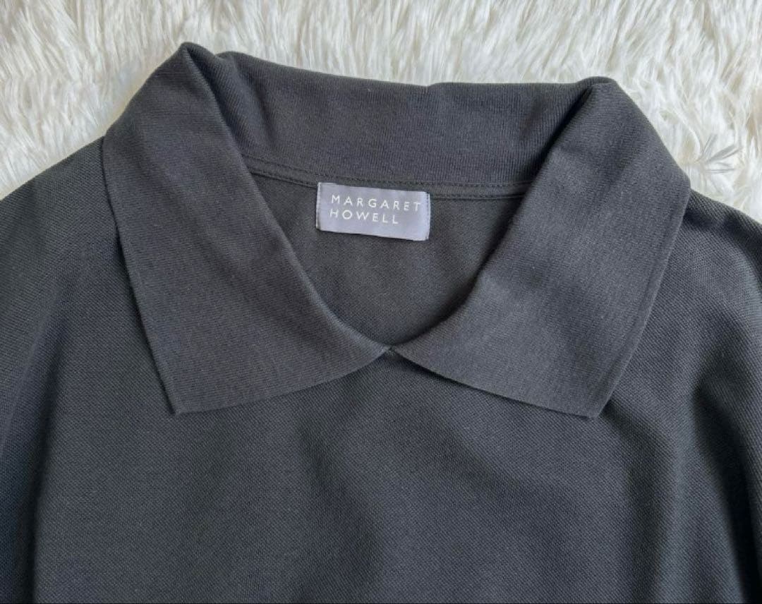 h*u様 マーガレットハウエル オーガニックコットン ポロシャツ 24ss ブラ