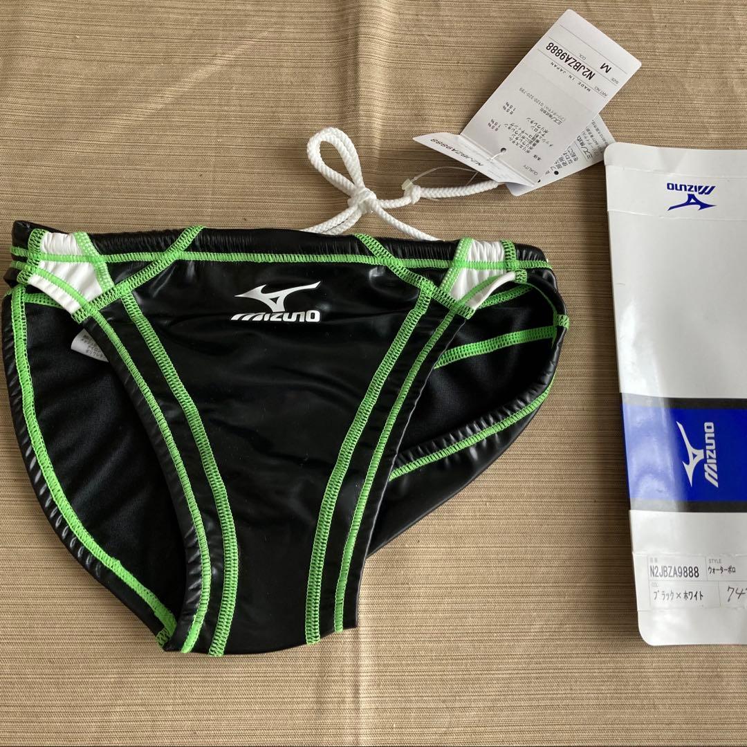 オ*ー様 MIZUNO 競パン ポロパン 未使用 Mサイズ　ブラック×グリーンス
