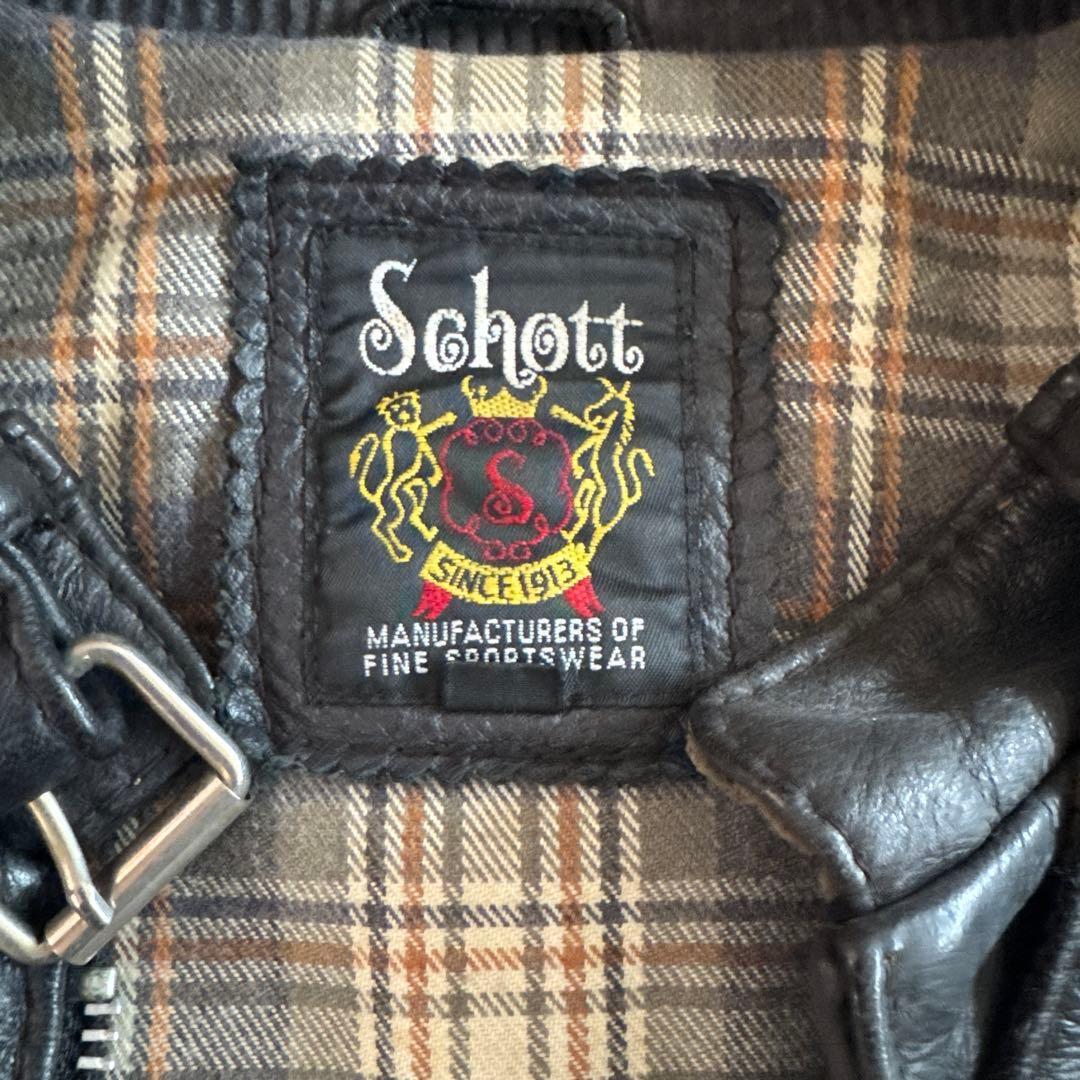 即購入ok！Schott ブラック レザージャケット シングルライダース