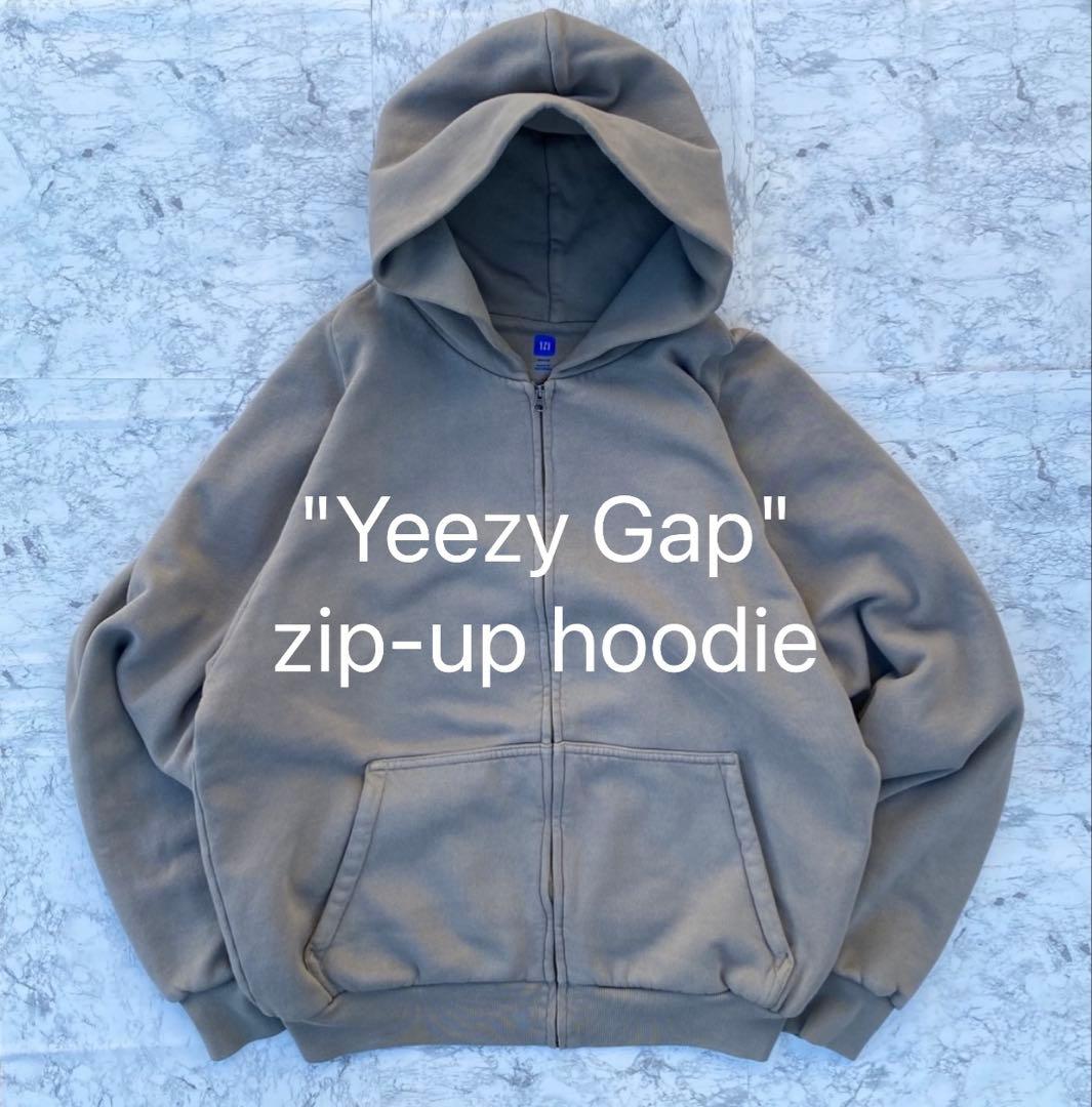 【美品・希少】Yeezy Gap ジップアップパーカー 【ベージュグレー】　短丈