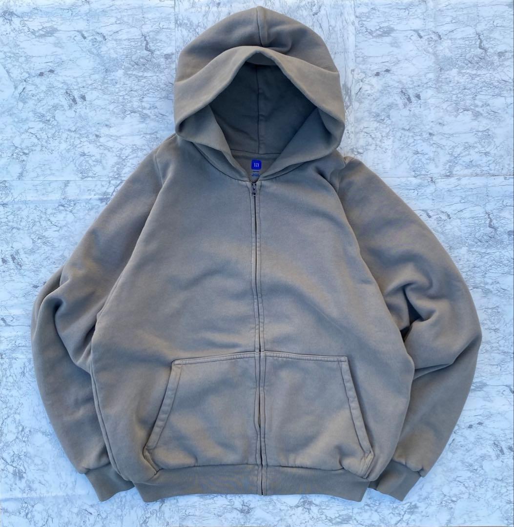 【美品・希少】Yeezy Gap ジップアップパーカー 【ベージュグレー】　短丈