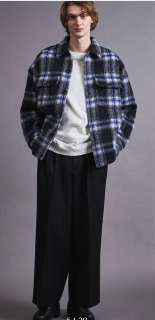 未使用モンキータイム　オンブレチェック　フリースメルトンCPO シャツジャケット