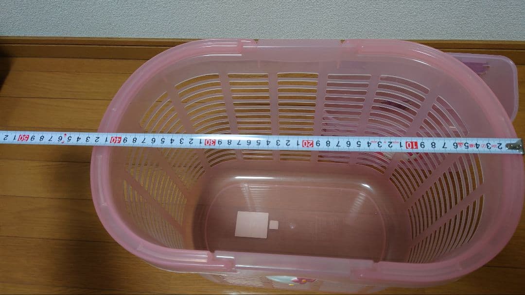 セット ハローキティ ランドリーバスケット　マグネットバスケット　クリアピンク