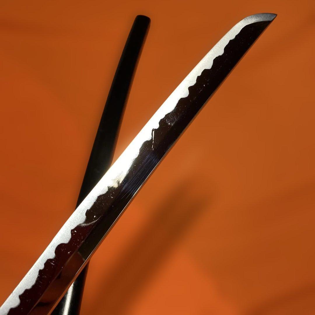 割安模造刀 黒柄 雲龍楕円鍔 黒呂鞘