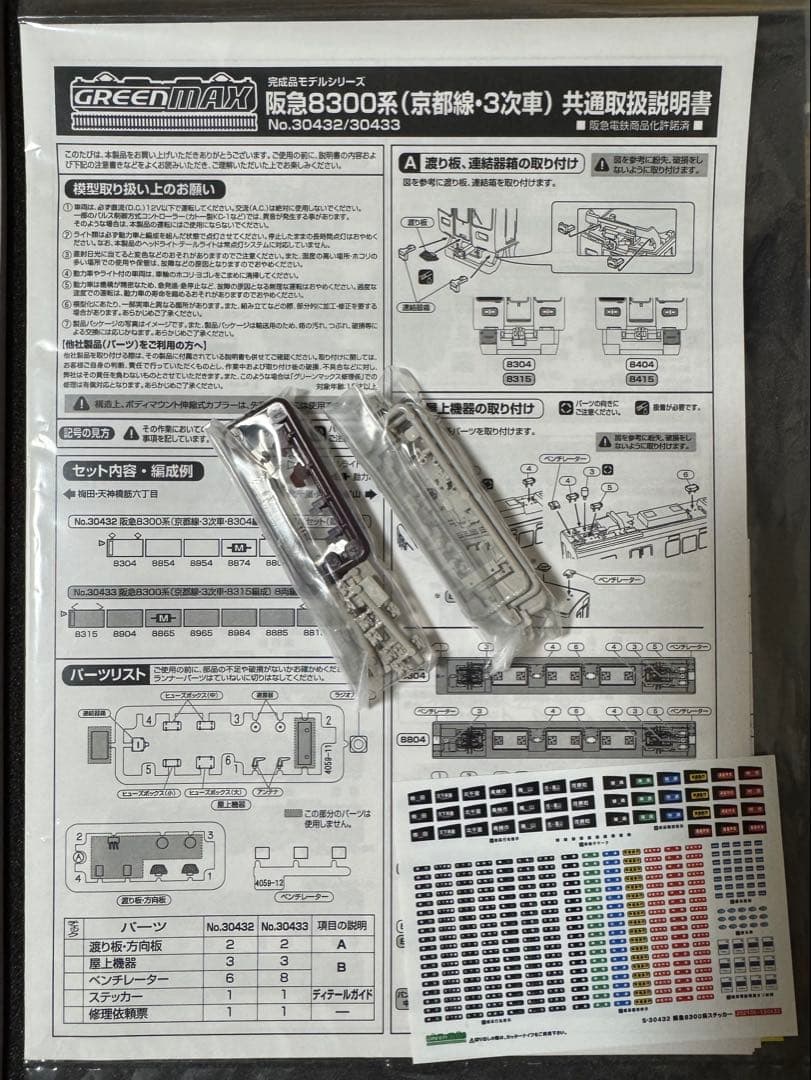 GREENMAX 阪急8300系（京都線・3次車・8304編成）6両編成