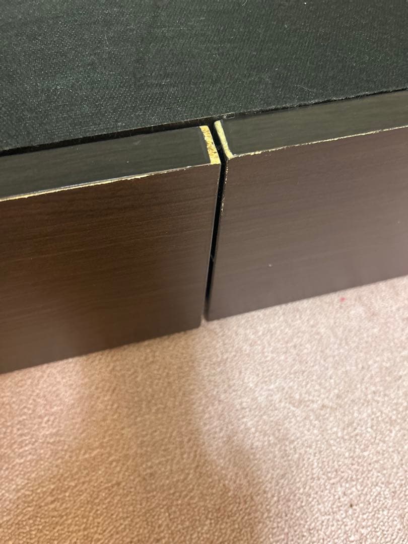 ダークブラウン シングルベッドフレーム 収納付き　ライト及び本棚付きホテルライク