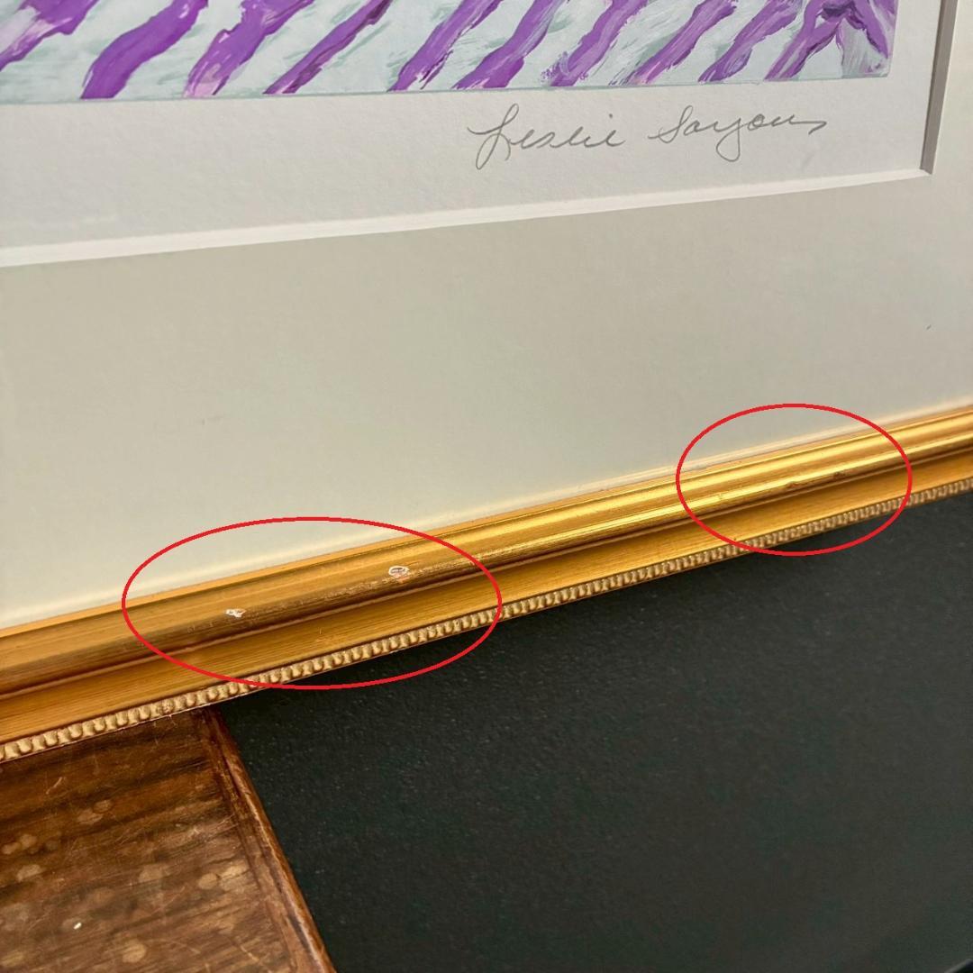 レスリー・セイヤー「ガーデン・ロマンス」シルクスクリーン 大作 直筆サイン入