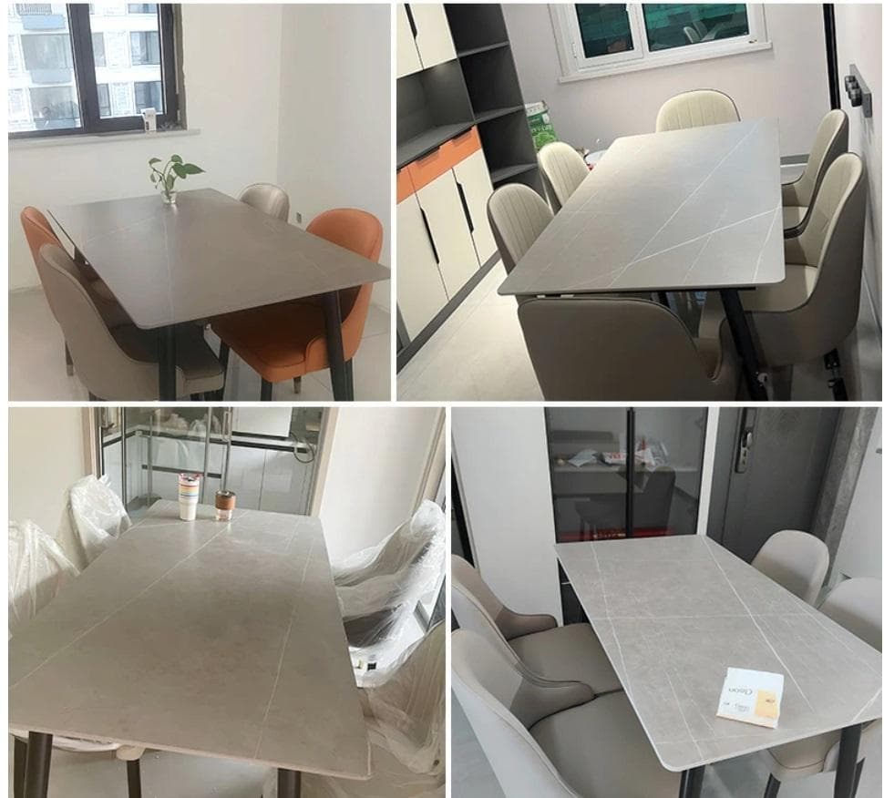 ゆりっこんす新品セラミックダイニングテーブル ホワイト160CM 高級感