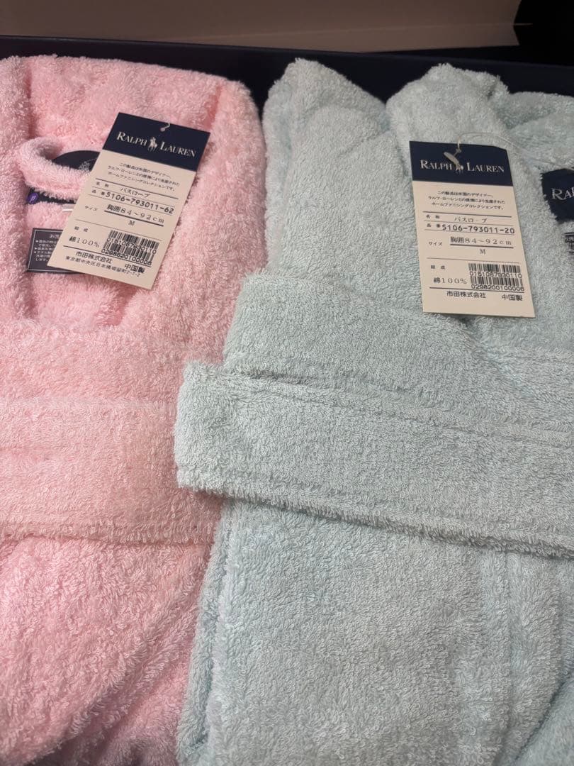 ラルフローレン　バスローブ　ブルー　ピンク　2点セット