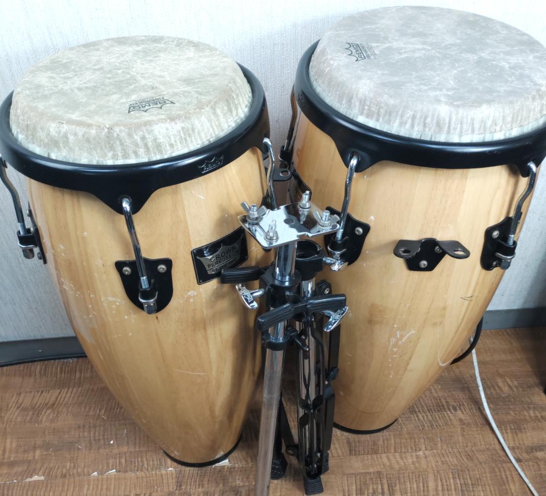 REMO/レモ コンガ ペア CROWN PERCUSSION ★スタンド付属