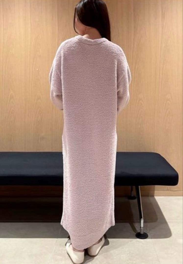 【新品】ジェラートピケ　ダックスフンド柄DOG ジャガードワンピース　ピンク