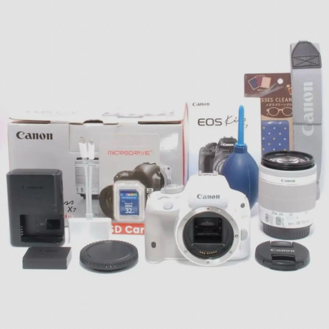 お子様の成長記録にも⭐️Canon kiss X7 ホワイト⭐️ショット数少