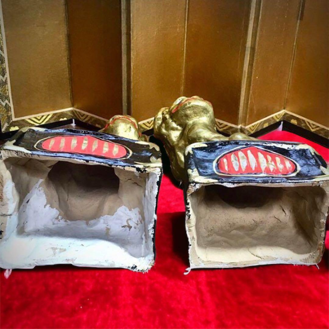 古玩 秋田県 郷土玩具 八橋人形 道川トモ 狛獅子（狛犬）縁起物　魔除け　厄除け