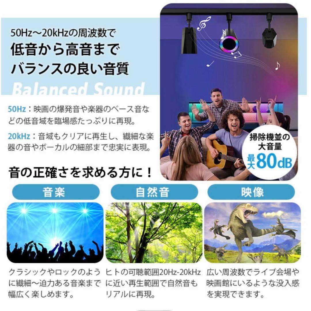 Bluetoothスピーカー 2台セット ダクトレール用（カラー：白）