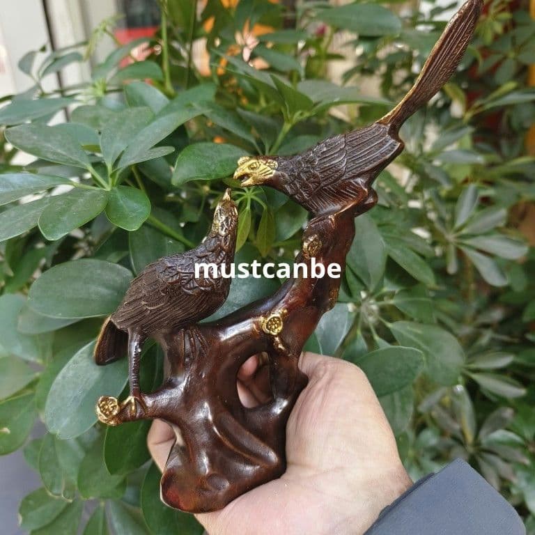 銅製 カササギ登枝 喜上眉梢 双喜臨門 応接間 玄関 茶室 装飾品 工芸品 置物