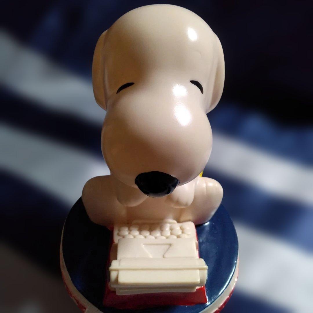 週末限定　スヌーピー＆ウッドストック　タイプライター 　ソフビ貯金箱　レア　美品