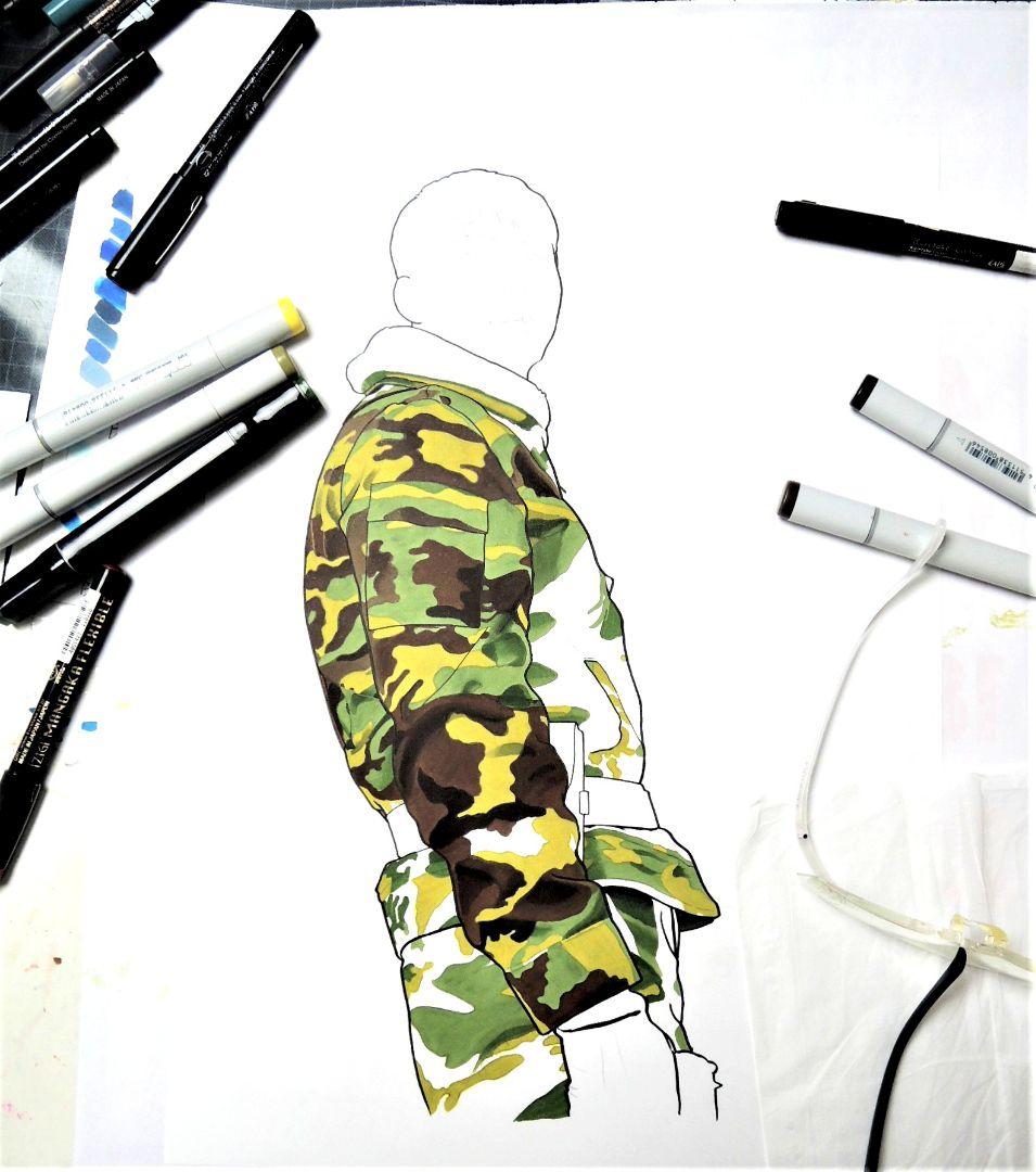 愛の不時着 イラストA2額装