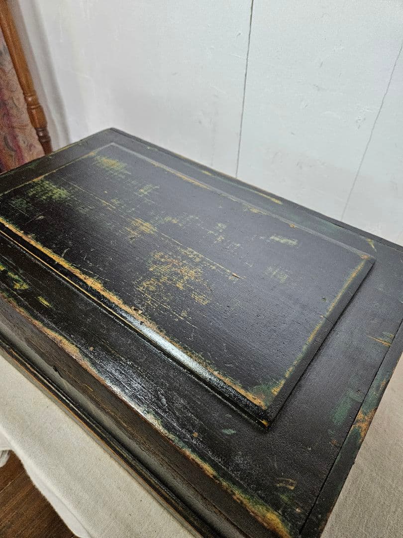 USアンティーク 古い旅行用のトランク 木箱 チェスト 木製 収納 古家具