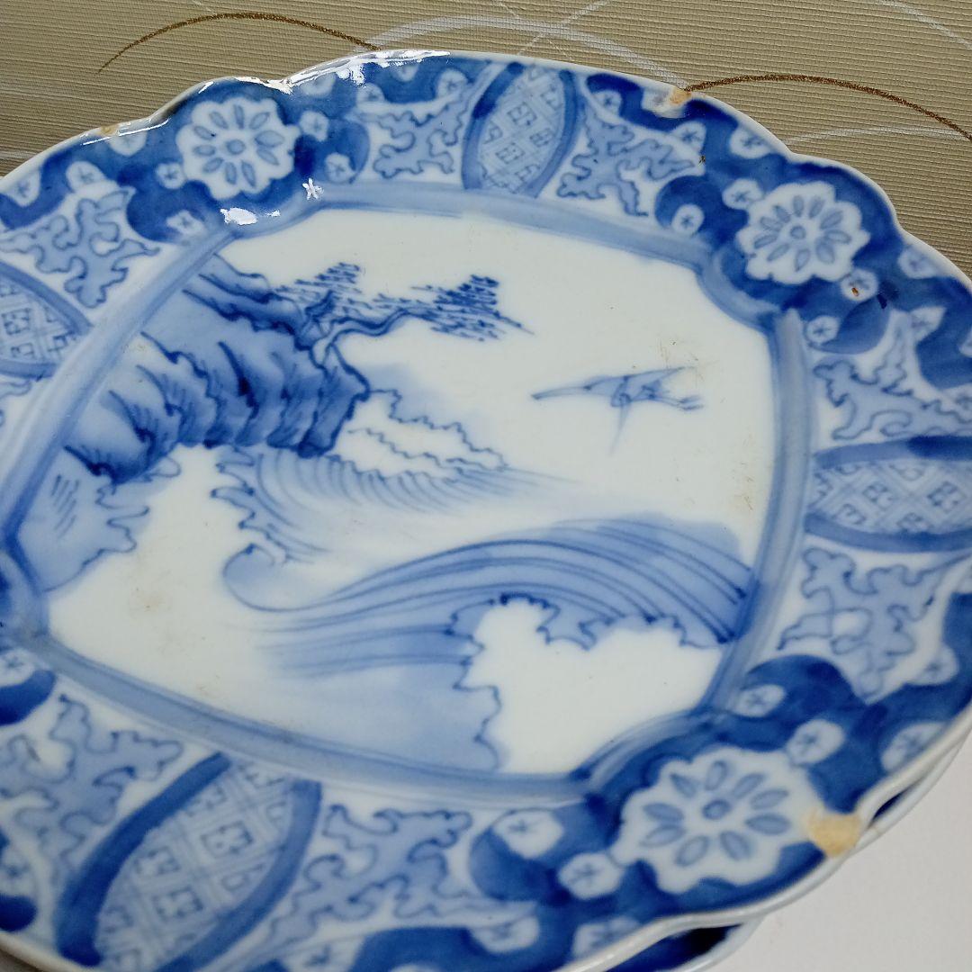 古伊万里　謙　染付　皿5枚　F−284