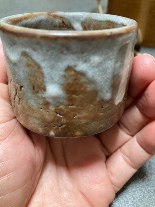 鼠志野ぐい呑み　有名作家家　加藤清之内閣総理大臣賞受賞　加藤清之作