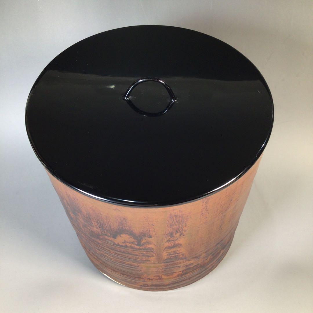 Ｍ７７８　水指　『越州五智窯　木村隆造』『一重口水指』　共箱　茶道具