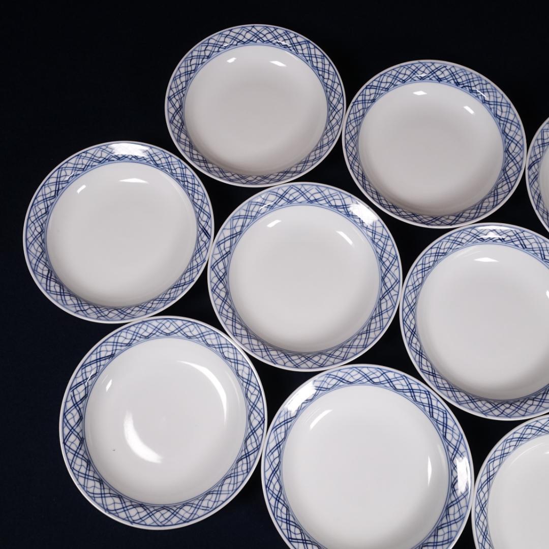 豪華絢爛 宝泉作 金襴手 青海波丸紋 平蓋碗 10客 有田焼