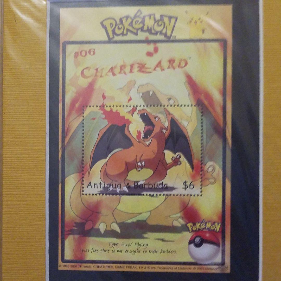 未開封　ポケモンスタンプ？切手？　英語版　リザードン　サンダース　セット