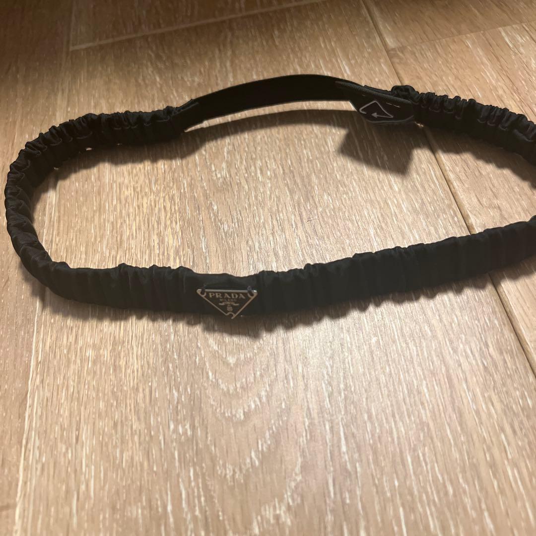 PRADA ブラック ヘアバンド RE-NYLON