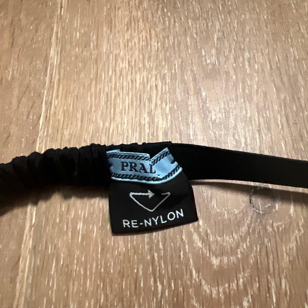 PRADA ブラック ヘアバンド RE-NYLON