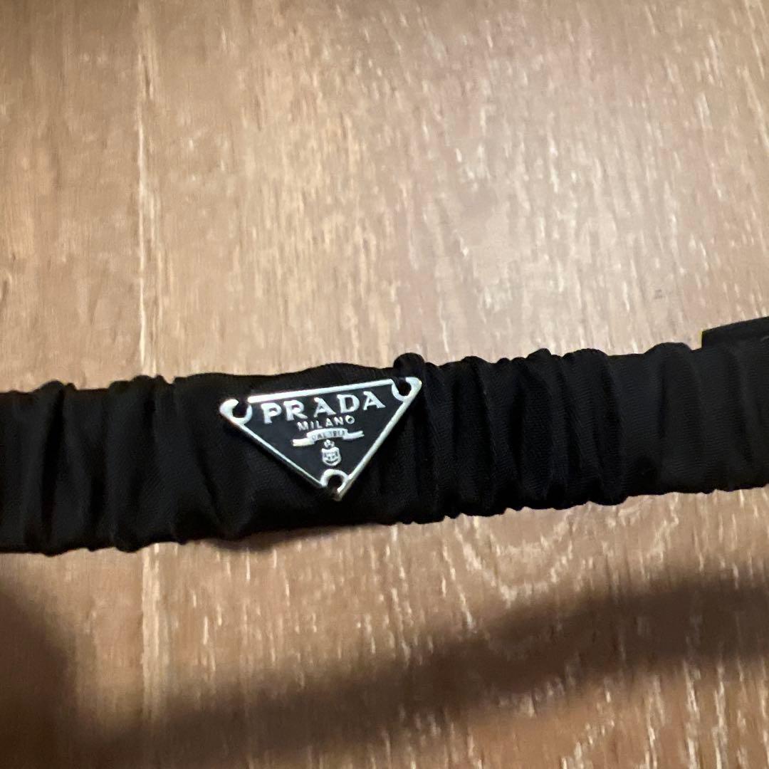 PRADA ブラック ヘアバンド RE-NYLON