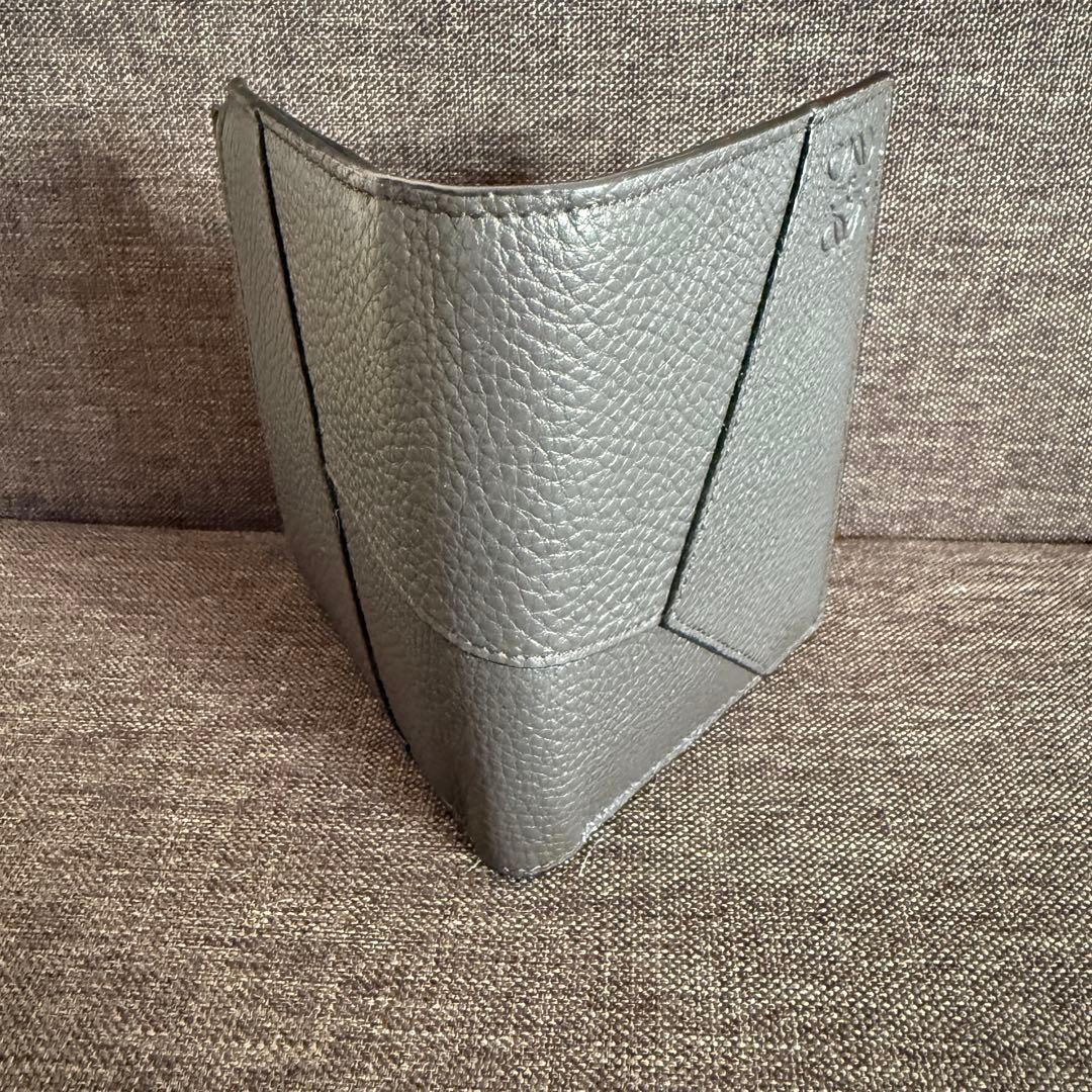 LOEWE ロエベ 二つ折り財布 パズル コンパクトジップウォレット グレー