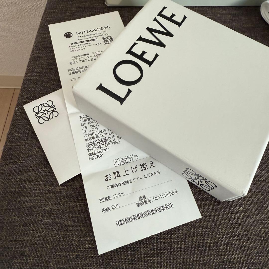 LOEWE ロエベ 二つ折り財布 パズル コンパクトジップウォレット グレー