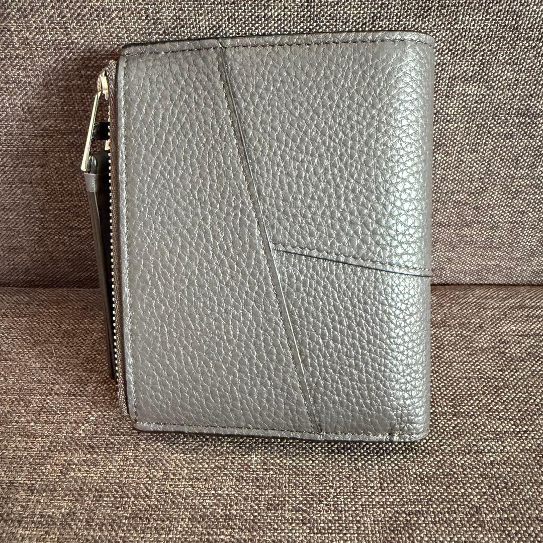 LOEWE ロエベ 二つ折り財布 パズル コンパクトジップウォレット グレー