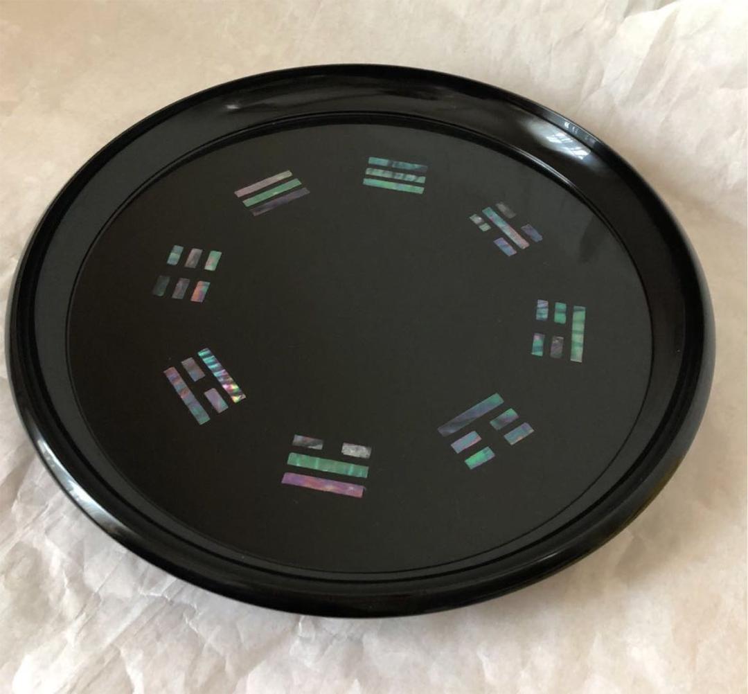 八卦盆　青貝螺鈿　真塗　乱盆　玄々斎好　裏千家　茶道具