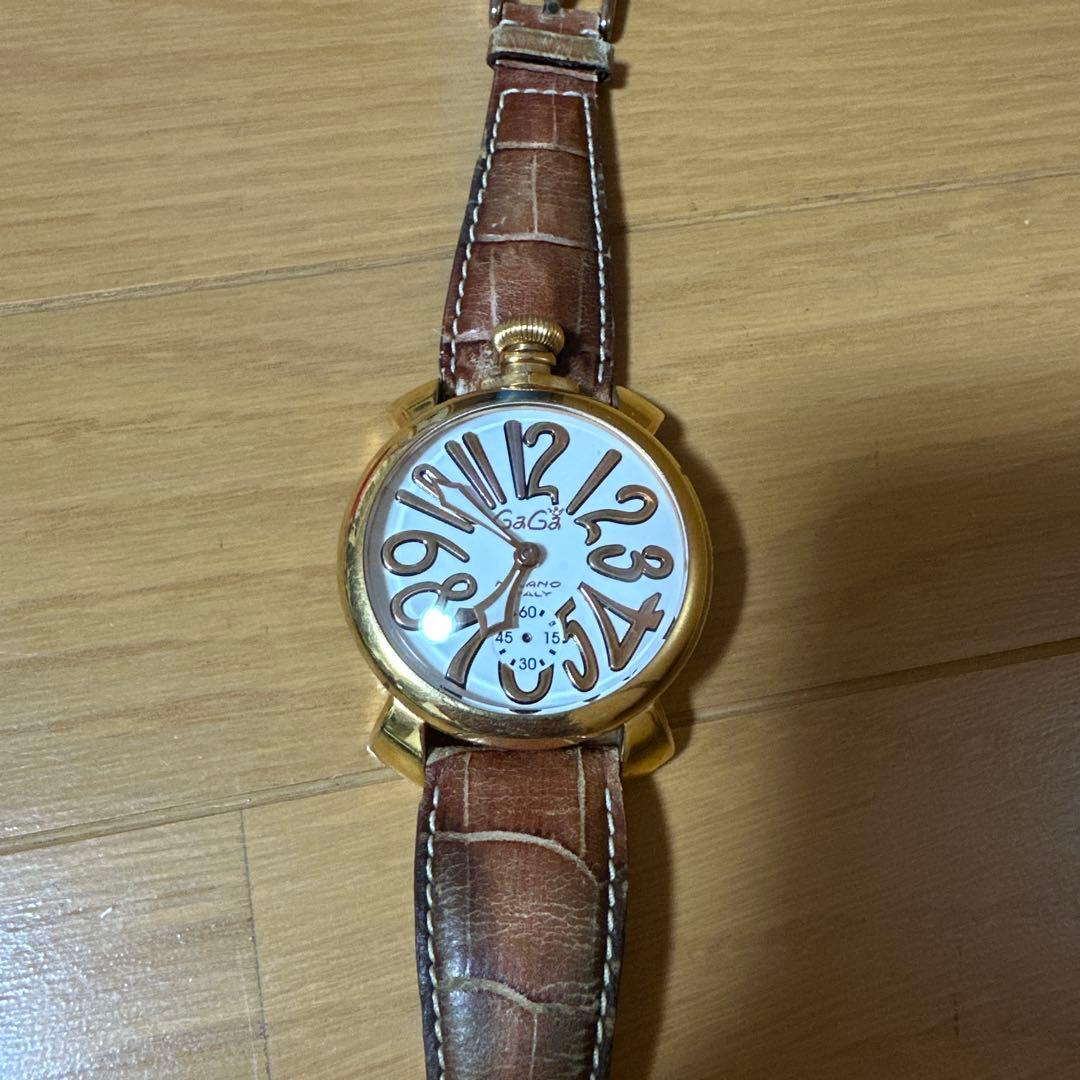 GaGa MILANO ガガミラノ マヌアーレ48 腕時計 ブラウン　ジャンク品
