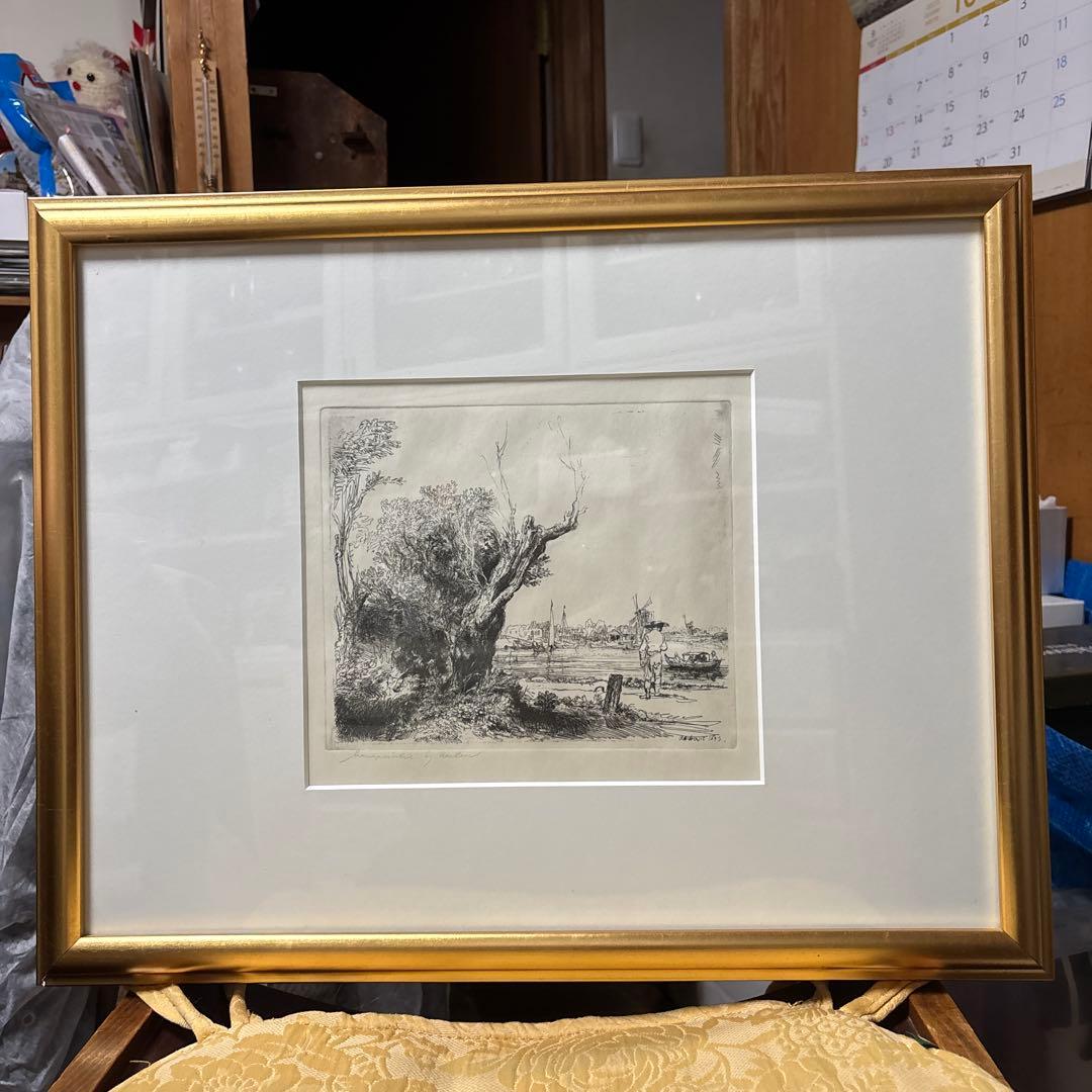 レンブラント銅版画復刻版「オンバル」