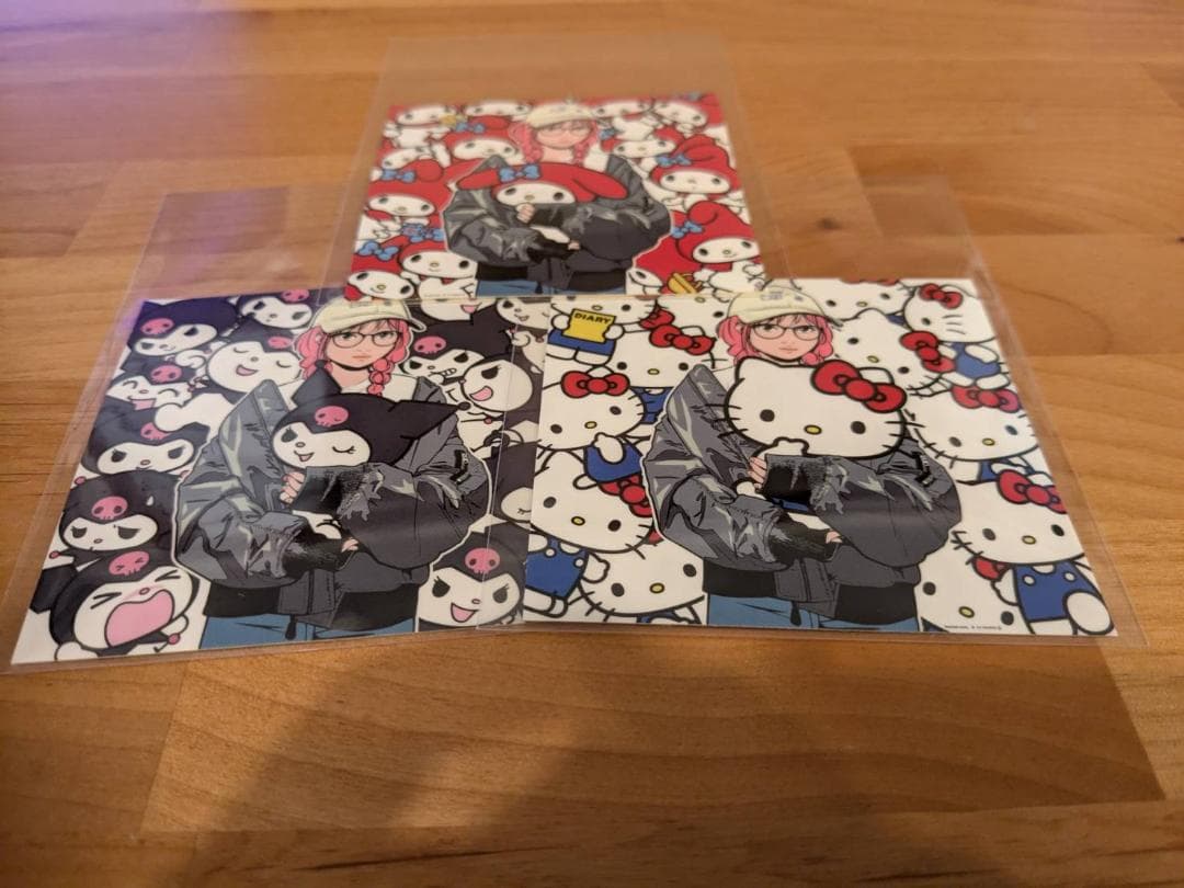 Backside works. × サンリオ ステッカー 9種類