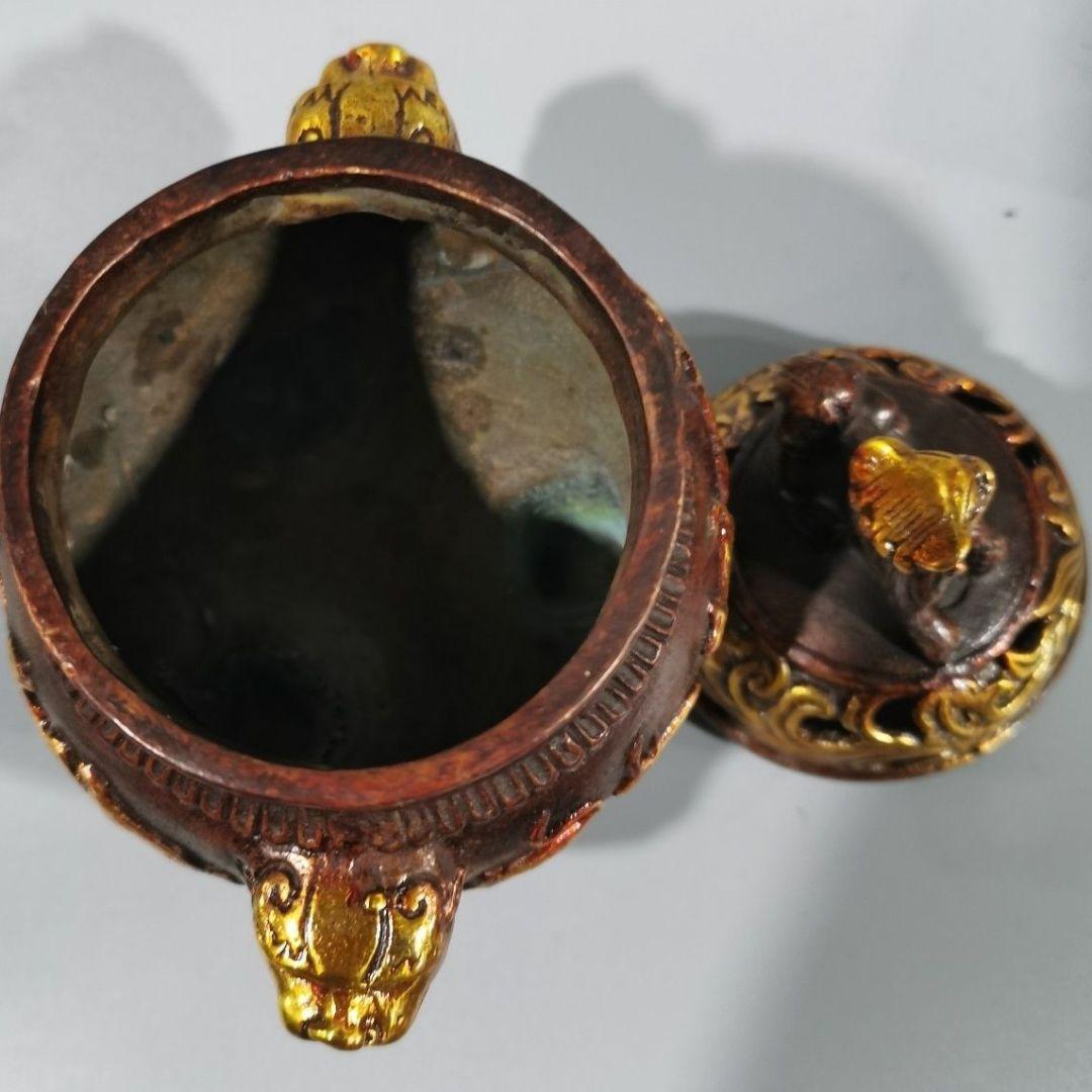 銅製 十二支薫香炉 三足檀香炉 仏具 香道具 工芸品 美術品 置物