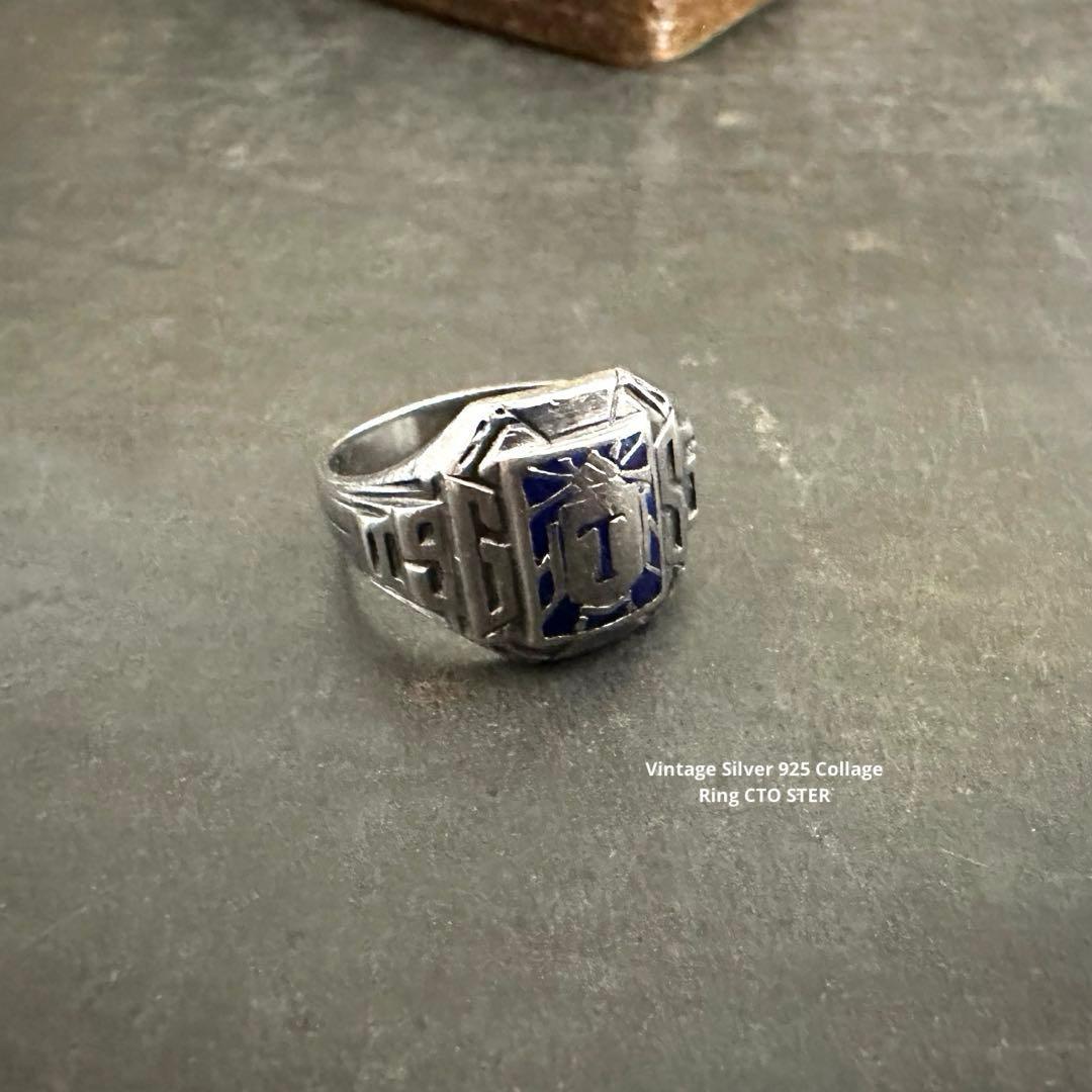 希少　ヴィンテージ　リング　925 アンティーク　アメリカ　シグネット