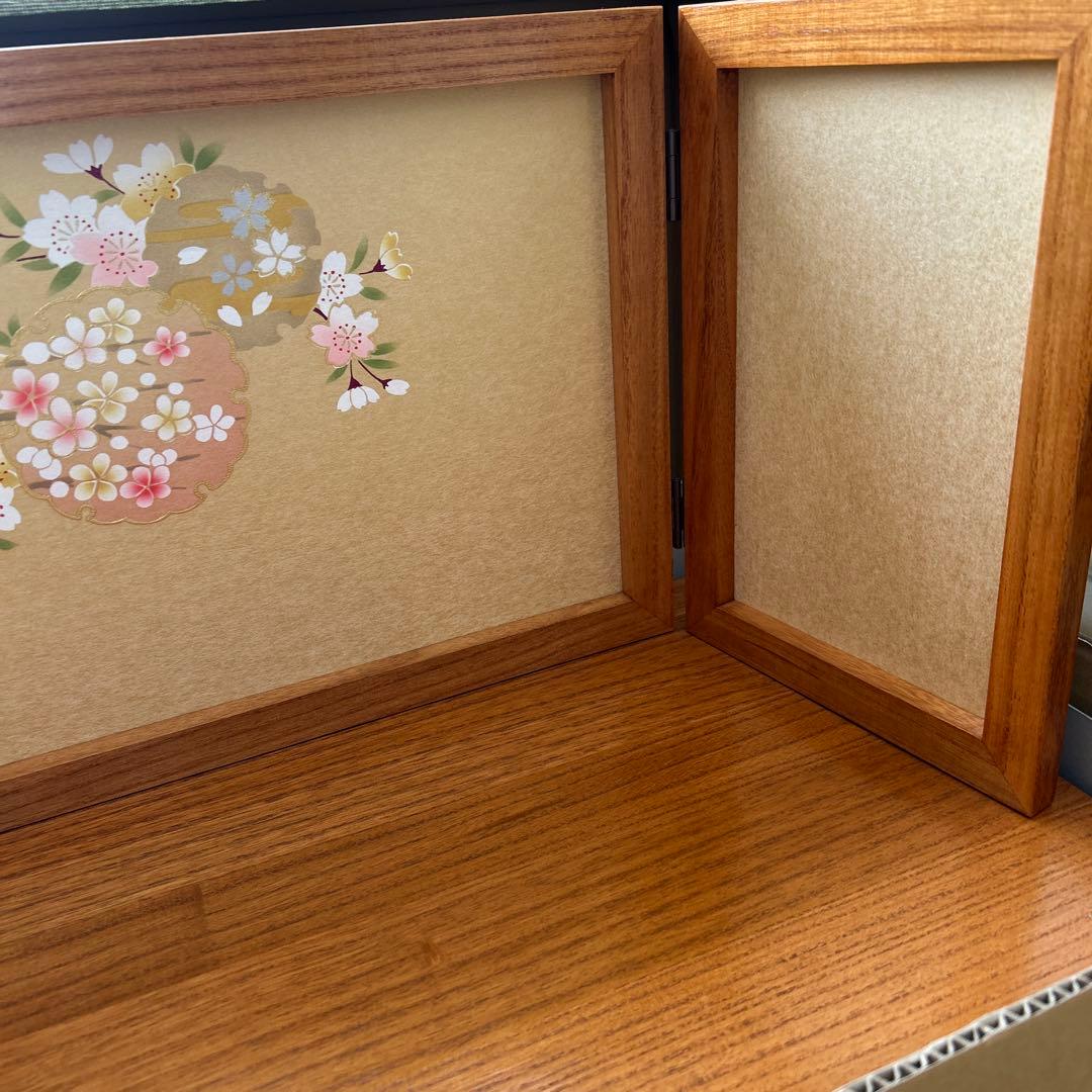 雛人形　桜の花装飾 木製台