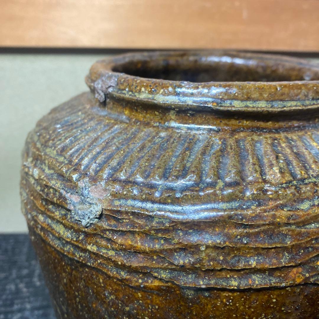 中国　古玩　南蛮水指【桐箱付】16cm20cm