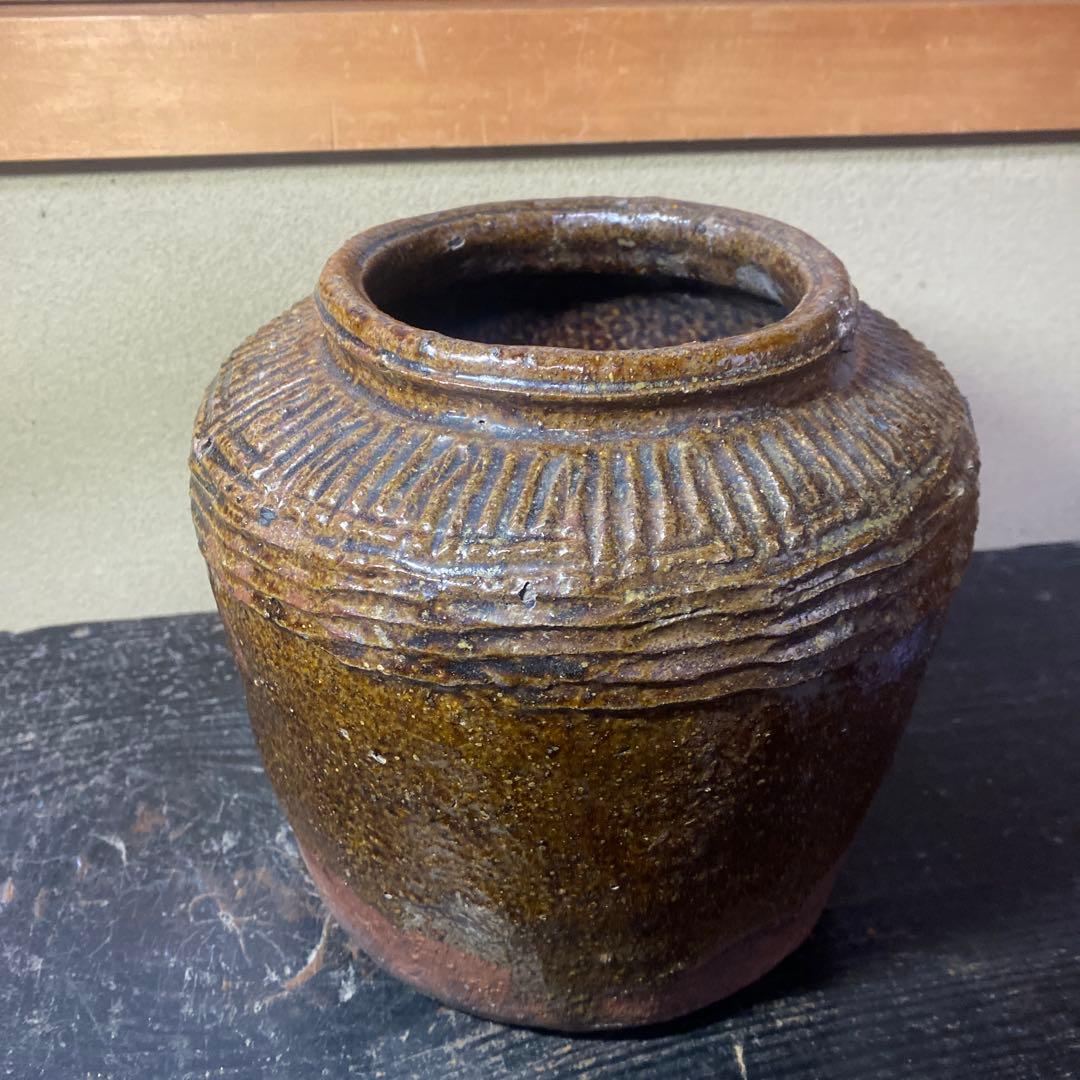 中国　古玩　南蛮水指【桐箱付】16cm20cm