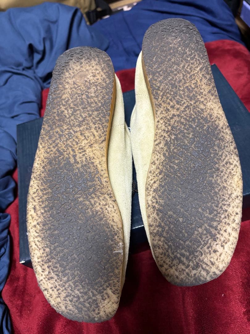 CLARKS クラークス ワラビー ベージュスエードuk8us9美品