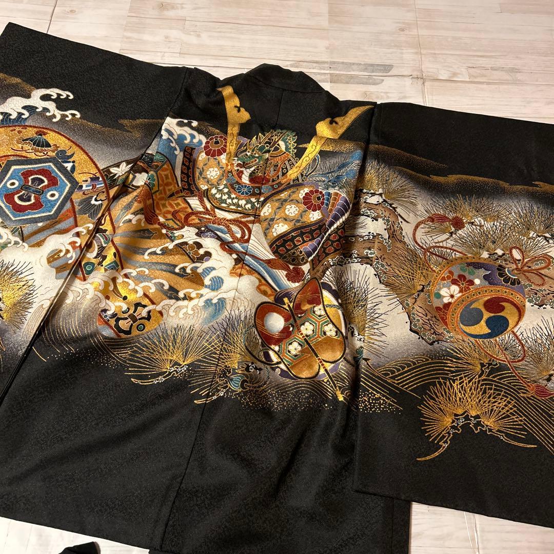 七五三 5歳　男の子　羽織袴セット　肩上げ済み