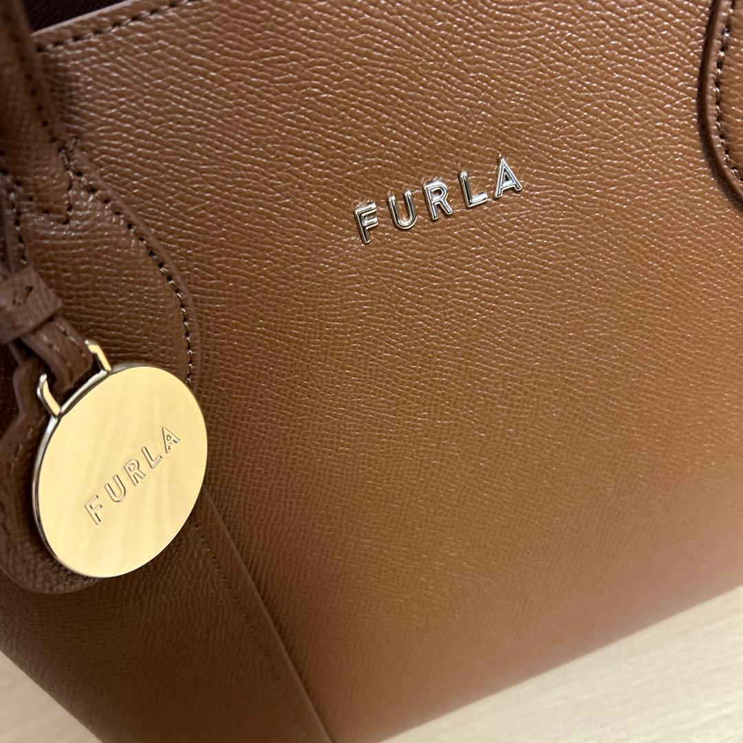 【美品】FURLA バッグ ブラウン