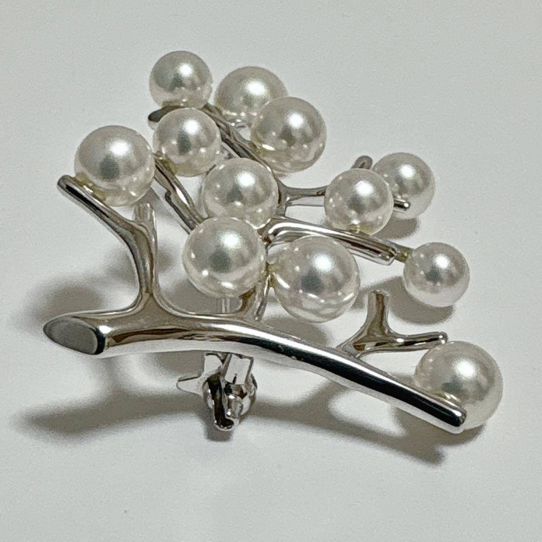極美品✨ミキモト 幸福の木 シルバー ラージサイズ ブローチ SV