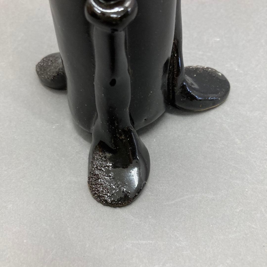 花器　黒釉花器　作　鈴木育児　共箱　S089KYK